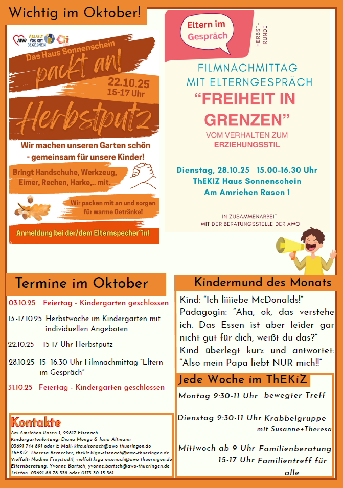Oktober Newsletter im herbstlichem Design